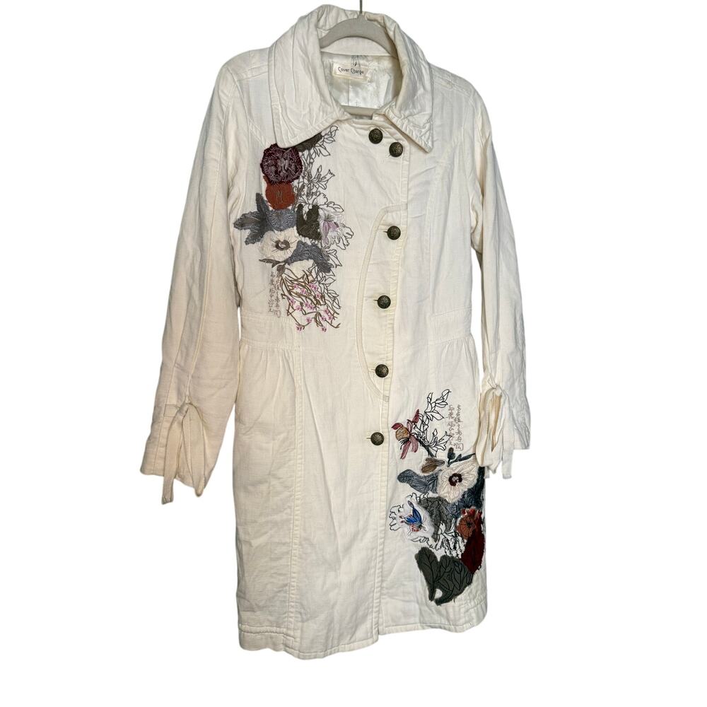 Cover Charge long floral‎ embroidered jacket